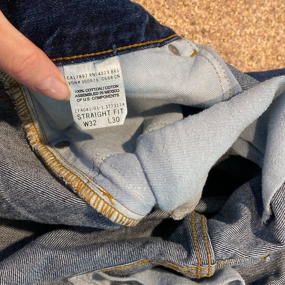 Gap Blue Button Fly Jeans Special Denim Straight Fit Tag Says W32 L30 - Picture 5 of 16